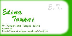 edina tompai business card